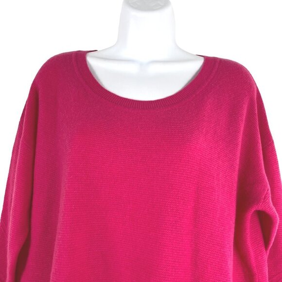 Pure Collection Cashmere Sweater Womens Size 12 Pink Solid FS-1147 - Picture 3 of 8